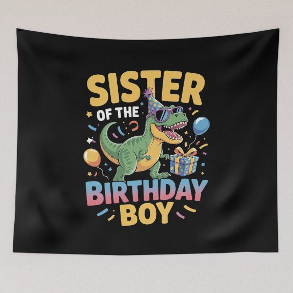 Item preview, Sister Of The Birthday Boy Family Matching Dinosaur Squad designed and sold by angolinnArt.