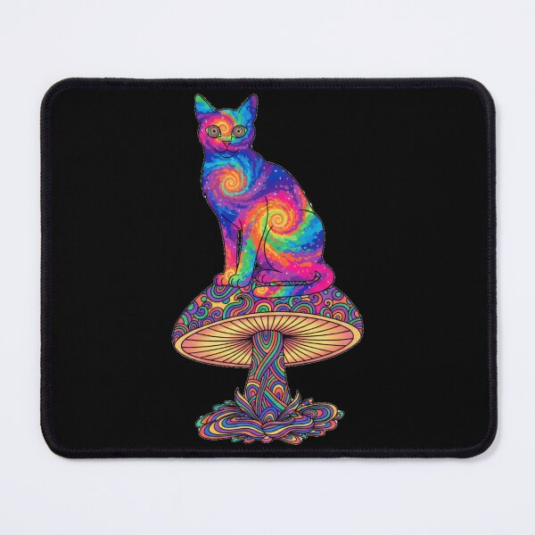 Item preview, Trippy Cosmic Cat Mushroom Psychedelic Galaxy Art designed and sold by Maclaw200d.