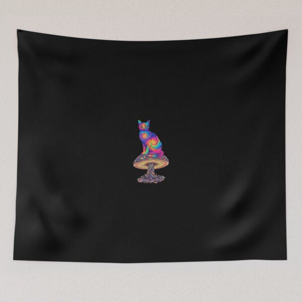 Item preview, Trippy Cosmic Cat Mushroom Psychedelic Galaxy Art designed and sold by Maclaw200d.