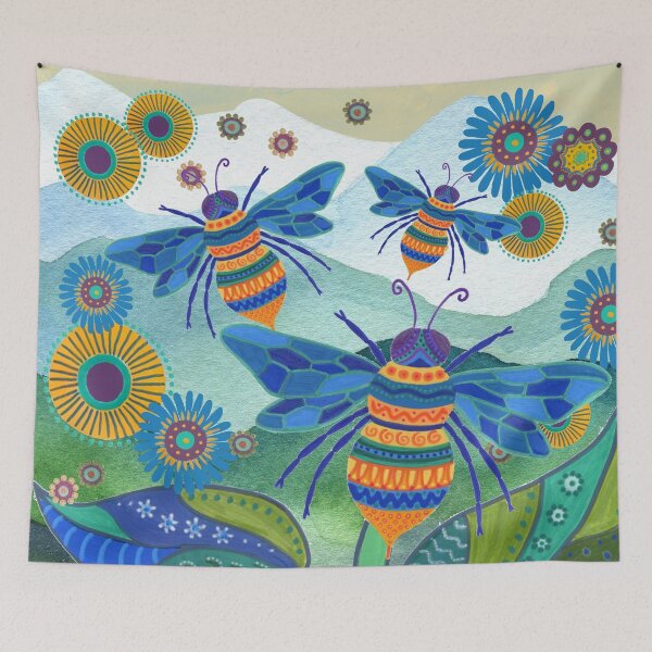 Item preview, Magical Bee Meadow – Original Hand-Drawn Artwork  designed and sold by FUNKARIUM.