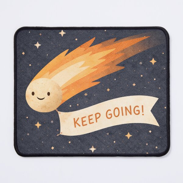 Item preview, Keep Going – Minimal Motivational Comet Art designed and sold by DrizzyV.