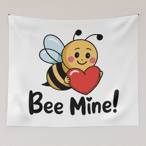 Item preview, Cute Love Bee Holding Heart – Kawaii Bee Valentine Illustration for Romantic Gifts designed and sold by BrainBubbleArt.