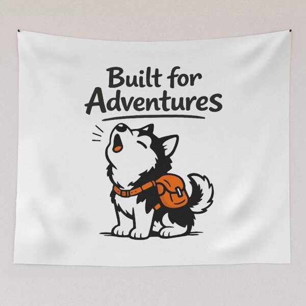 Item preview, Built for Adventures Siberian Husky designed and sold by SnappyPNG.