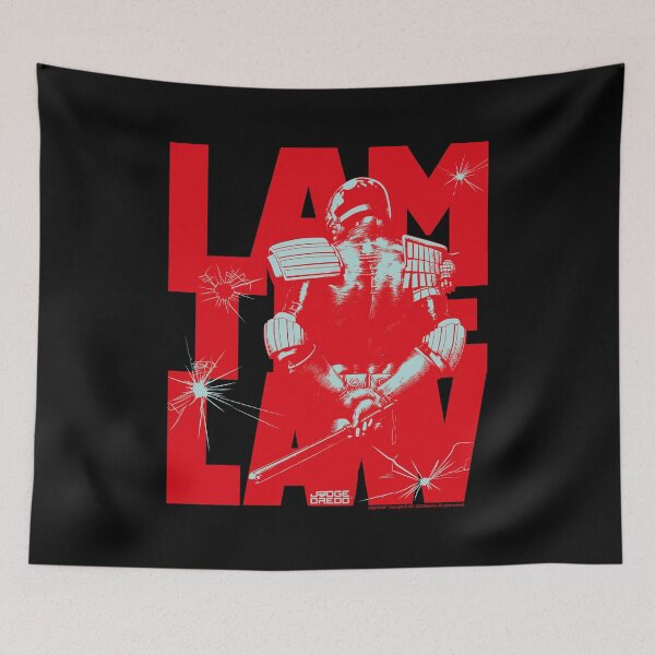 Item preview, Judge Dredd Red I Am The Law Bullet Holes designed and sold by All-And-Every.