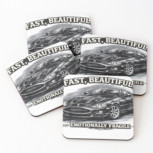 Item preview, Fast, Beautiful, and Emotionally Fragile – Jaguar XKR Chalk Art designed and sold by ColinsCars.