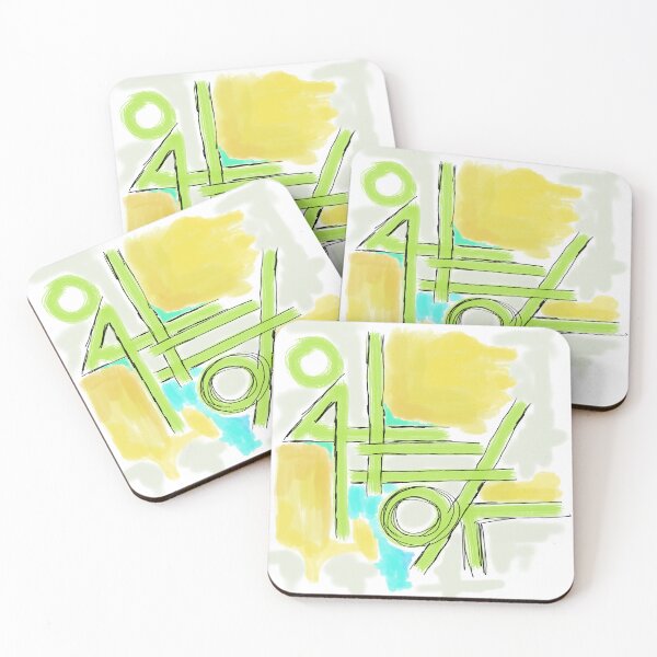 Item preview, Yellow Lime Teal Geometry in Motion designed and sold by Fun In The Sun .