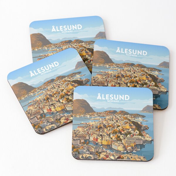 Item preview, Alesund Norway - Travel art designed and sold by Marciolini.