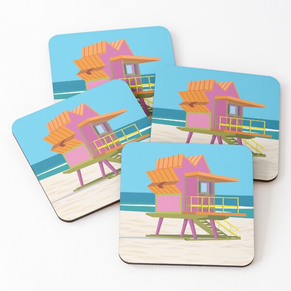 Item preview, Miami travel poster south beach vintage retro  designed and sold by Arctic frame studio.