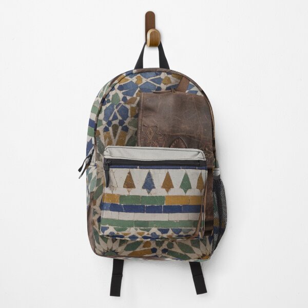 Item preview, Vintage Moroccan Leather Satchel & Zellige Mosaic Wall Art designed and sold by designwiss.