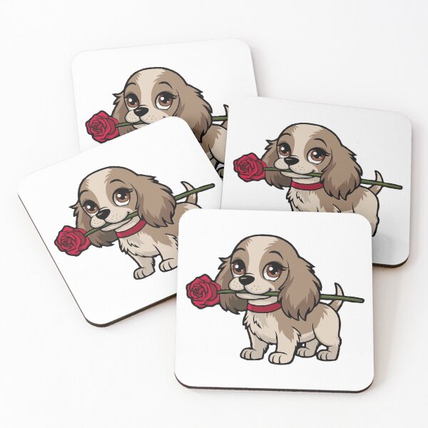 Item preview, Cute Puppy Holding a Red Rose – Romantic Dog Illustration for Valentine’s Day, Love & Dog Lovers designed and sold by BrainBubbleArt.