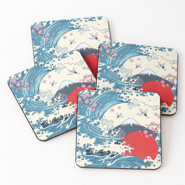 Item preview, Hokusai Big Wave Retro Japanese Art designed and sold by Blok45.