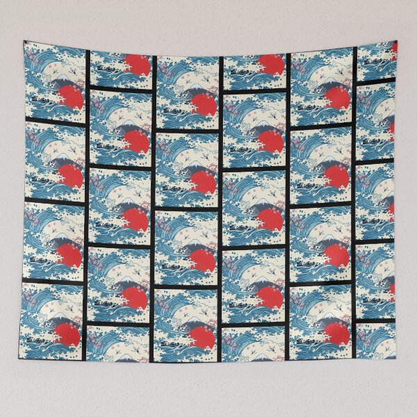 Item preview, Hokusai Big Wave Retro Japanese Art designed and sold by Blok45.