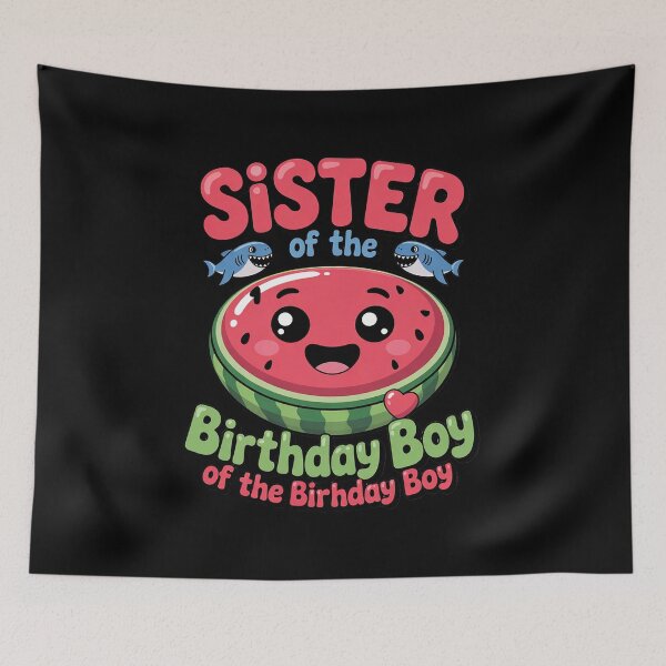 Item preview, Sister Of The Birthday Boy melon Family Matching designed and sold by angolinnArt.