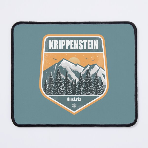 Item preview, Krippenstein Austria – Snowy Mountain Winter Badge designed and sold by CynthiaGraphics.