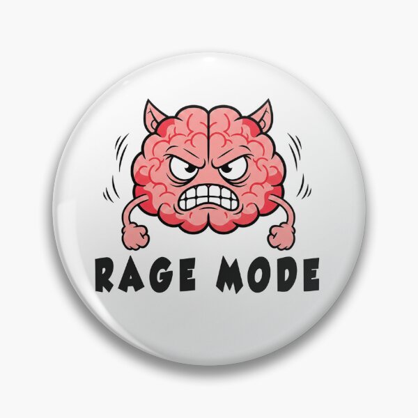 Item preview, Rage Mode – Angry Cartoon Brain Illustration designed and sold by CatgoDigital.