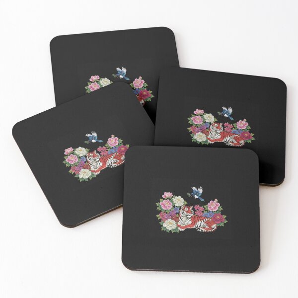 Item preview, Korean Traditional Tiger and Magpie - Silk Embroidery Style Art designed and sold by ZZUETKKIT.