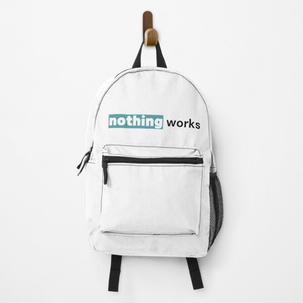 Item preview, Nothing Works — Turquoise Glitch Pastel Typography designed and sold by OrikuStudio.
