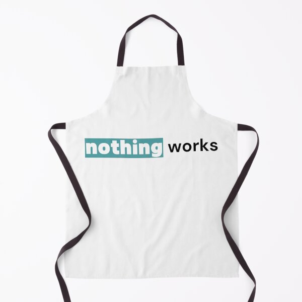 Item preview, Nothing Works — Turquoise Glitch Pastel Typography designed and sold by OrikuStudio.