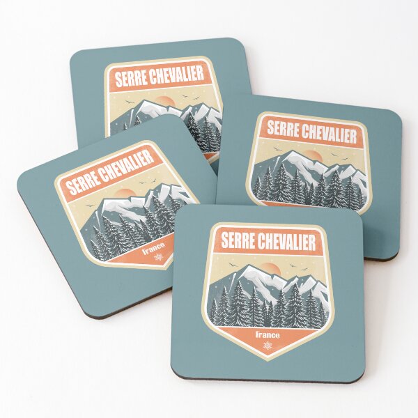 Item preview, Serre Chevalier France – Snowy Mountain Winter Badge designed and sold by CynthiaGraphics.