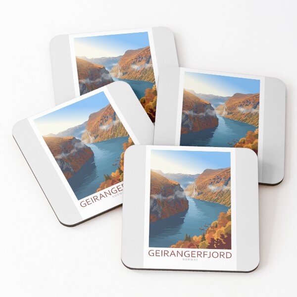 Item preview, Fiordo de Geiranger, Noruega - Arte de viaje designed and sold by Marciolini.