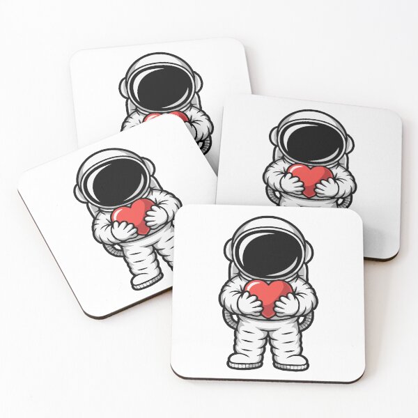 Item preview, Cute Astronaut Holding a Heart – Space Love & Cosmic Romance Illustration for Valentine’s Day designed and sold by BrainBubbleArt.