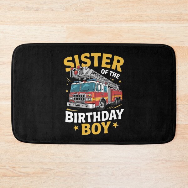 Item preview, Sister of the Birthday Boy Matching Family Fireman Firetruck designed and sold by joyouartArt.