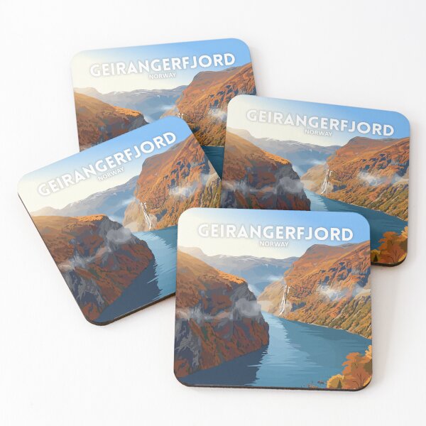Item preview, Fiordo de Geiranger, Noruega - Arte de viaje designed and sold by Marciolini.