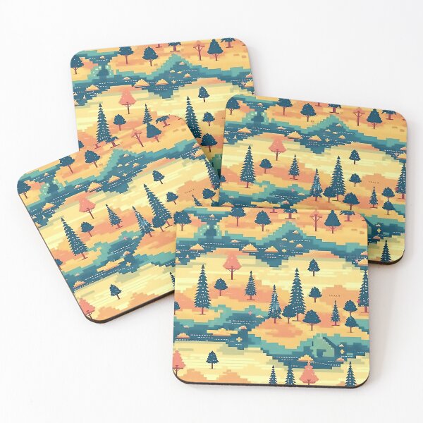 Item preview, 8-Bit Retro Gaming Landscape Pattern | Pixel Art Aesthetic designed and sold by casaloomaria.