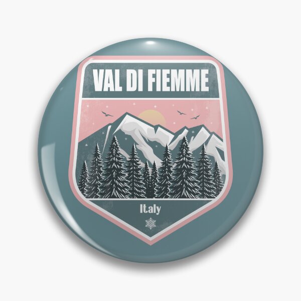 Item preview, Val di Fiemme Italy – Snowy Mountain Winter Badge designed and sold by CynthiaGraphics.