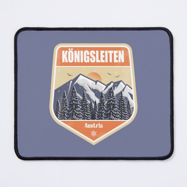 Item preview, Königsleiten Austria – Snowy Mountain Winter Badge designed and sold by CynthiaGraphics.
