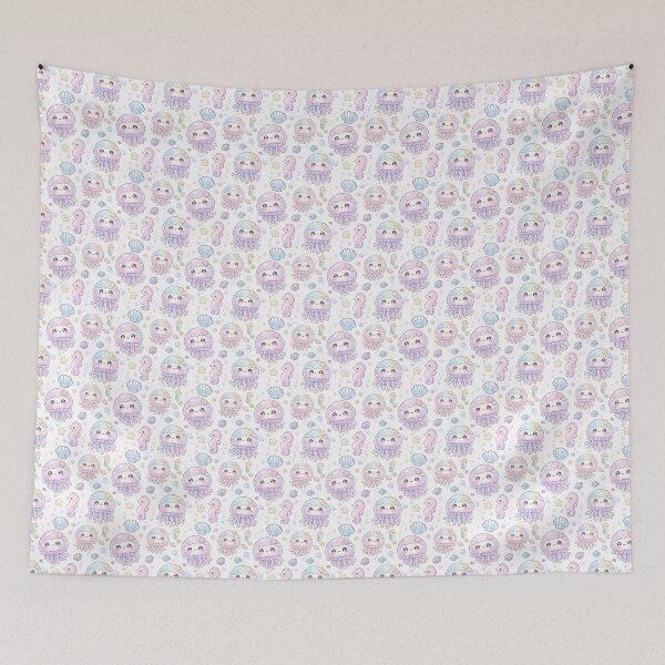 Item preview, Jellyfish Cute Kawaii - Pastel Watercolor Pattern designed and sold by HeavenStyleArt.