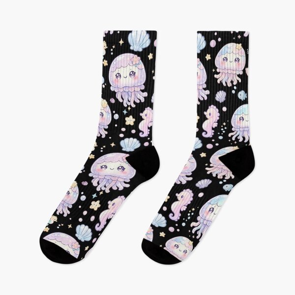 Item preview, Jellyfish Cute Kawaii - Pastel Watercolor Pattern designed and sold by HeavenStyleArt.