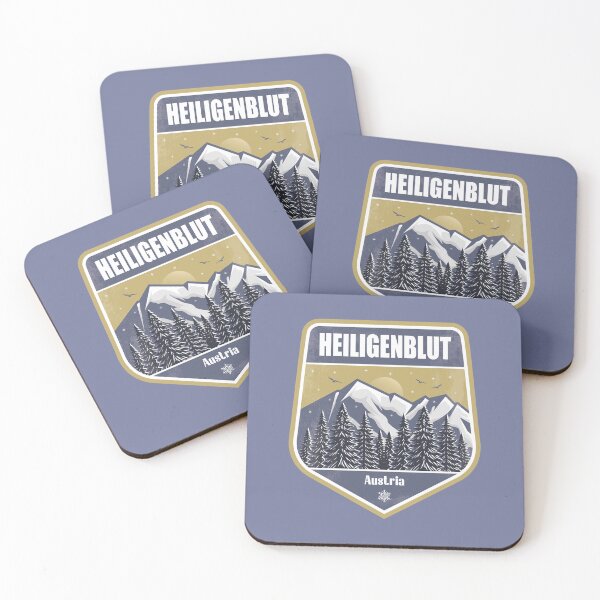 Item preview, Heiligenblut Austria – Snowy Mountain Winter Badge designed and sold by CynthiaGraphics.