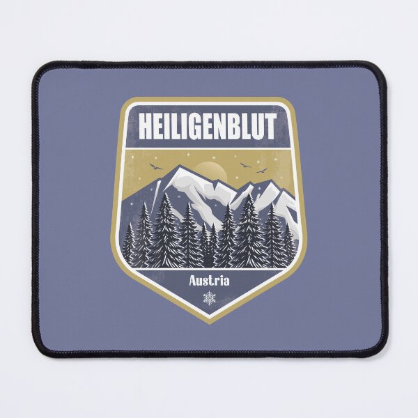 Item preview, Heiligenblut Austria – Snowy Mountain Winter Badge designed and sold by CynthiaGraphics.