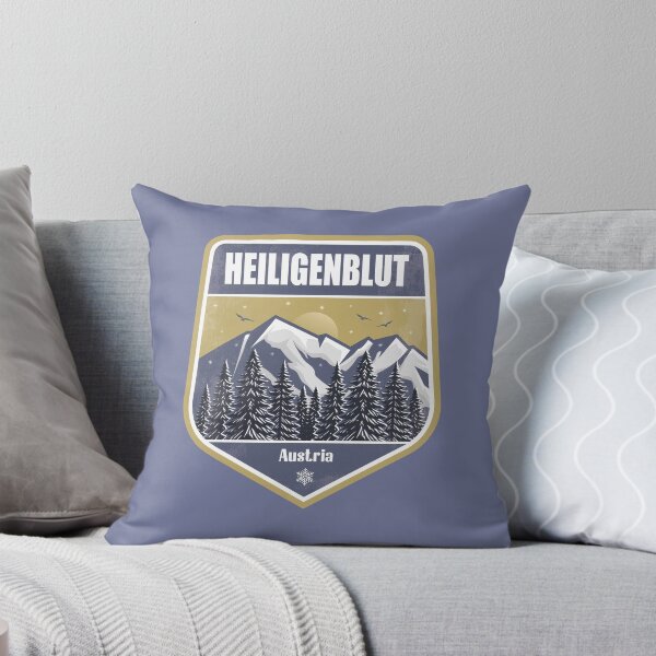 Item preview, Heiligenblut Austria – Snowy Mountain Winter Badge designed and sold by CynthiaGraphics.