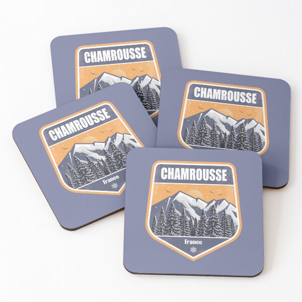 Item preview, Chamrousse France – Snowy Mountain Winter Badge designed and sold by CynthiaGraphics.