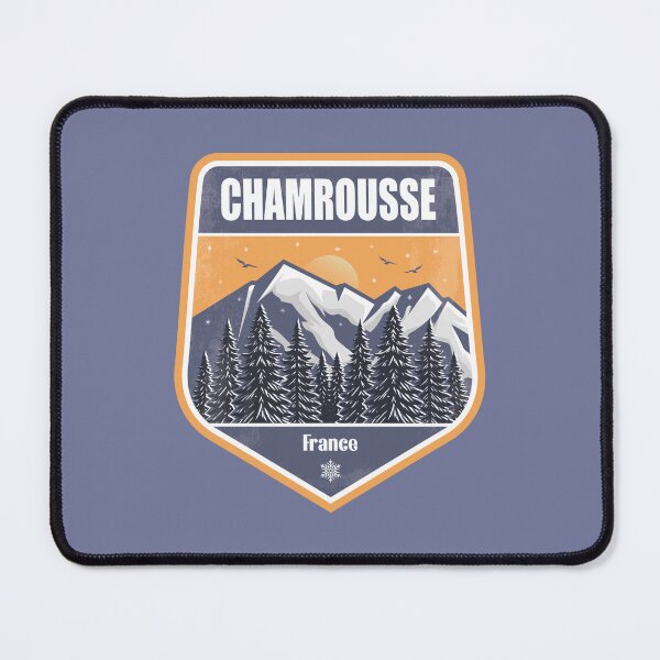 Item preview, Chamrousse France – Snowy Mountain Winter Badge designed and sold by CynthiaGraphics.