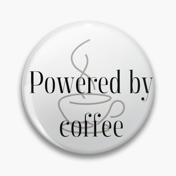 Item preview, Powered by Coffee Minimal Text Sticker designed and sold by PS-ARTSHOP.