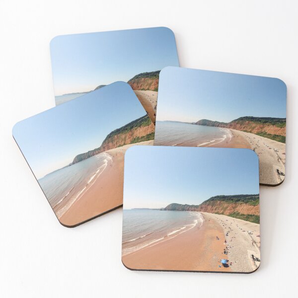 Item preview, Jacob's Ladder Beach Sidmouth - Sunny Day on the Jurassic Coast designed and sold by leonwoods.
