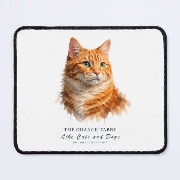 Item preview, Charming Orange Tabby Cat Watercolor Art | Like Cats and Dogs Collection designed and sold by Like-Cats-Dogs.