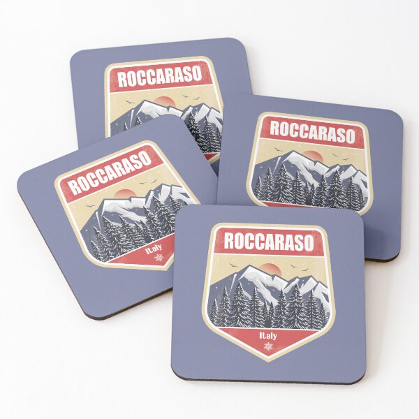 Item preview, Roccaraso Italy – Snowy Mountain Winter Badge designed and sold by CynthiaGraphics.