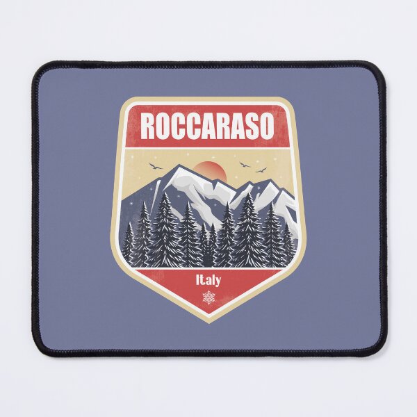 Item preview, Roccaraso Italy – Snowy Mountain Winter Badge designed and sold by CynthiaGraphics.