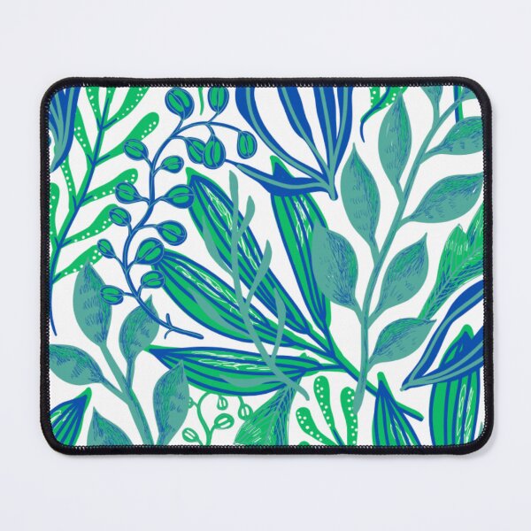 Item preview, Modern Botanical Leaf Pattern in Blue & Green – Nature-Inspired Floral Illustration designed and sold by DreamPixelPrint.