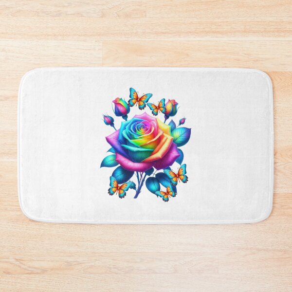 Item preview, Magical rainbow roses with butterflies designed and sold by LoneAngel.