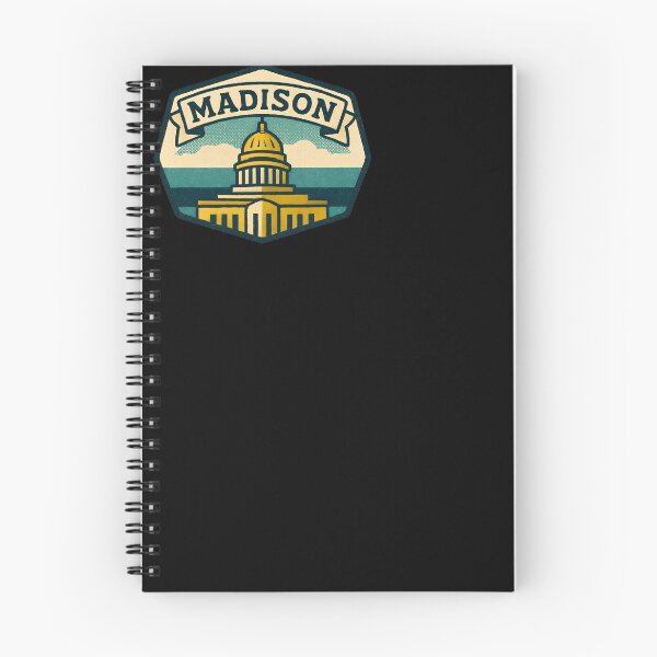 Item preview, Madison Wisconsin State Capitol Retro Hexagon Patch – Vintage Dairy & Lake Palette designed and sold by Cosmopolis.