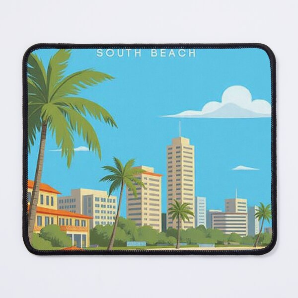 Item preview, Miami travel poster south beach vintage retro designed and sold by Arctic frame studio.