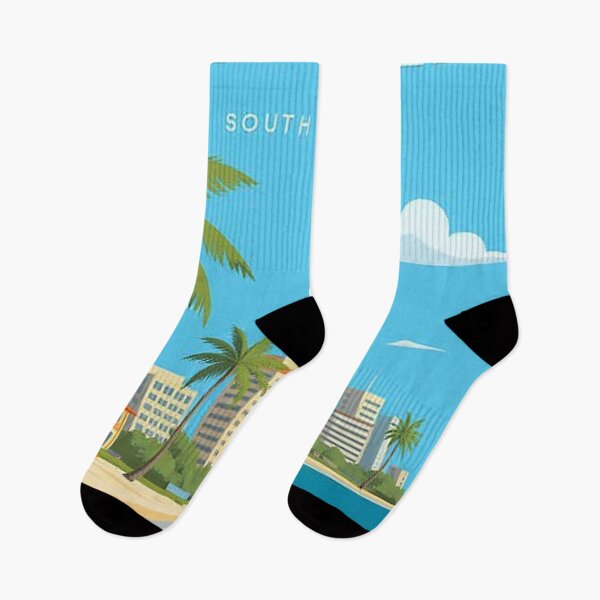 Item preview, Miami travel poster south beach vintage retro  designed and sold by Arctic frame studio.