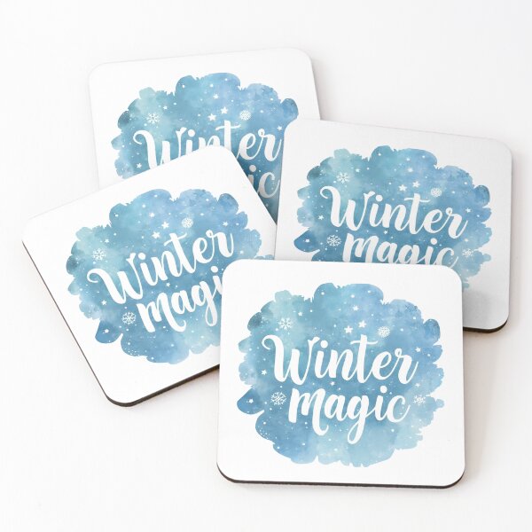 Item preview, Winter Magic, Blue Snowflake Snow Design Sticker designed and sold by Moodune.