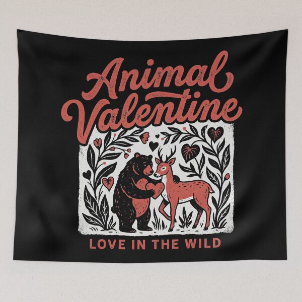 Item preview, Animal Valentine Bear and Deer Love In The Wild Vintage Art designed and sold by zzz888.