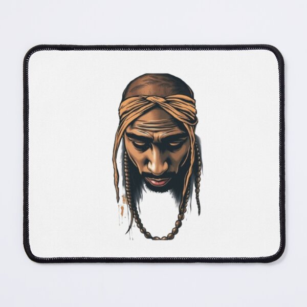 Item preview, This illustration is widely associated with Tupac Shakur, also known as 2Pac. The artwork is a popular fan art piece often referred to as "Black Jesus" in certain contexts. designed and sold by CloudNineCreations.